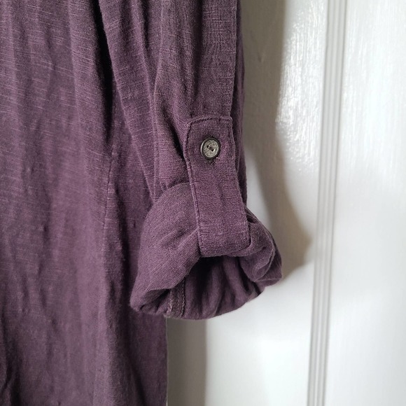Anthropologie Dolan Pintucked Bryn Henley Pop Over Raisin Colored Top US Size XS - Picture 5 of 6